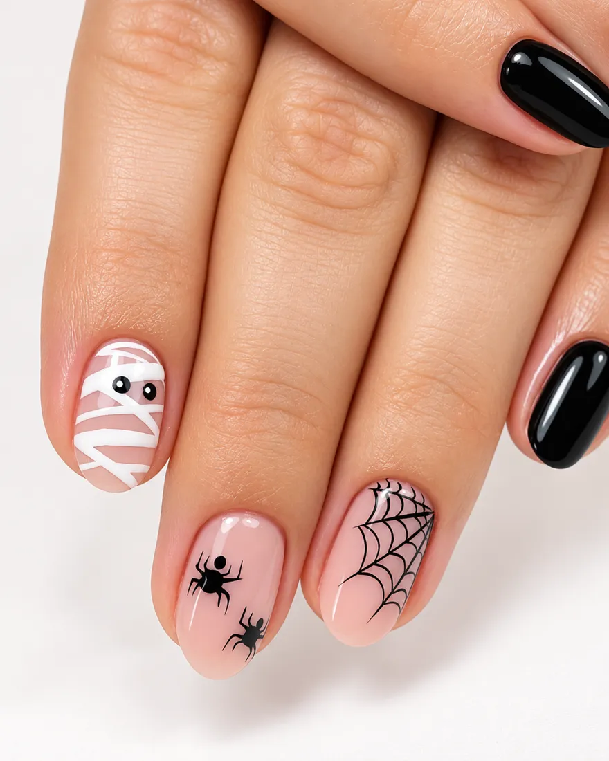 Halloweenowe zdobienia na nude